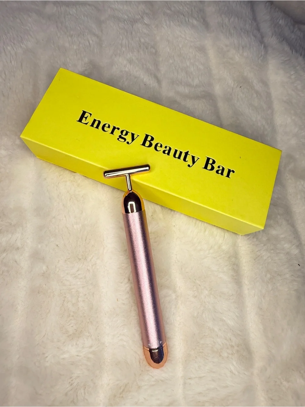 Energy Beauty Bar Rose Gold T-Bar Facial Massager - Picture 2 of 4